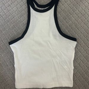 white and black tank